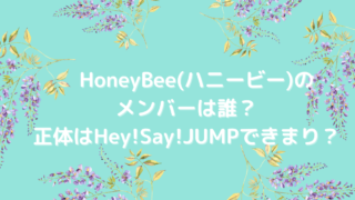 HoneyBee(ハニービー)のメンバーは誰？正体はHey!Say!JUMPできまり？